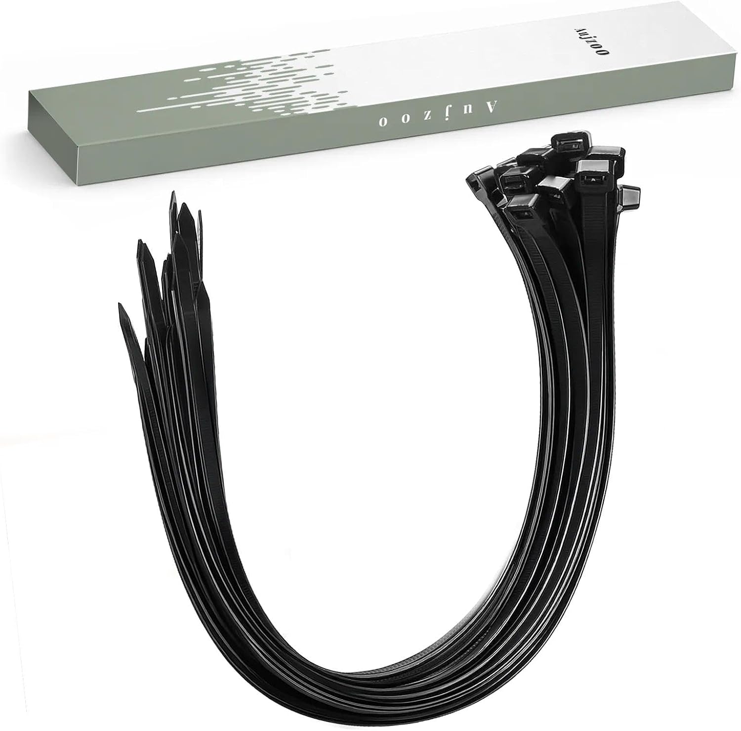 Black Cable Ties 300mm x 3.6mm, 40 Pack PA66 Nylon Zip Ties, UV Resistant Self Locking Tie Wraps with 18kg Tensile Strength, Temperature Resistant -20°C to +80°C for Home, Garden, Office and DIY