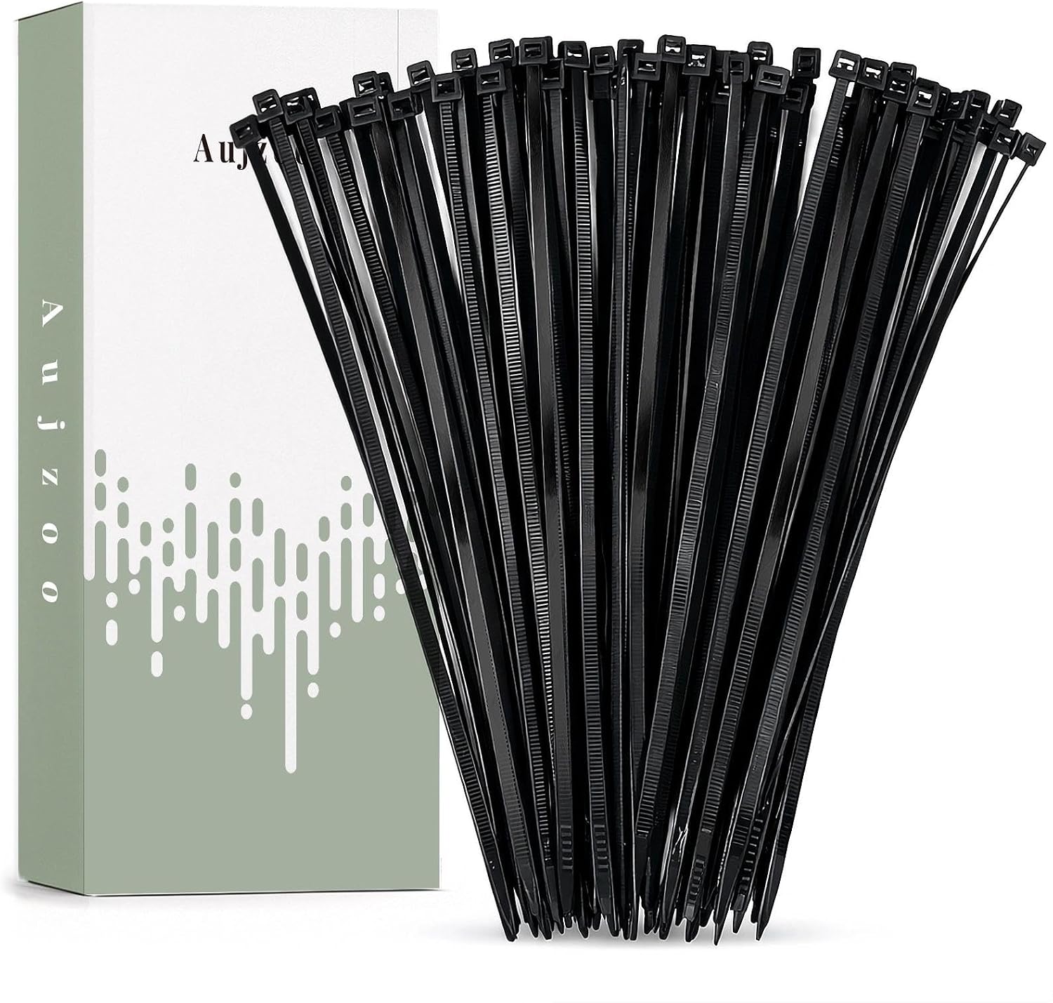 Black Cable Ties 120mm x 2.5mm, 100 Pack PA66 Nylon Zip Ties, UV Resistant Small Self Locking Tie Wraps with 8kg Tensile Strength for Cable Management, Home, Office and DIY