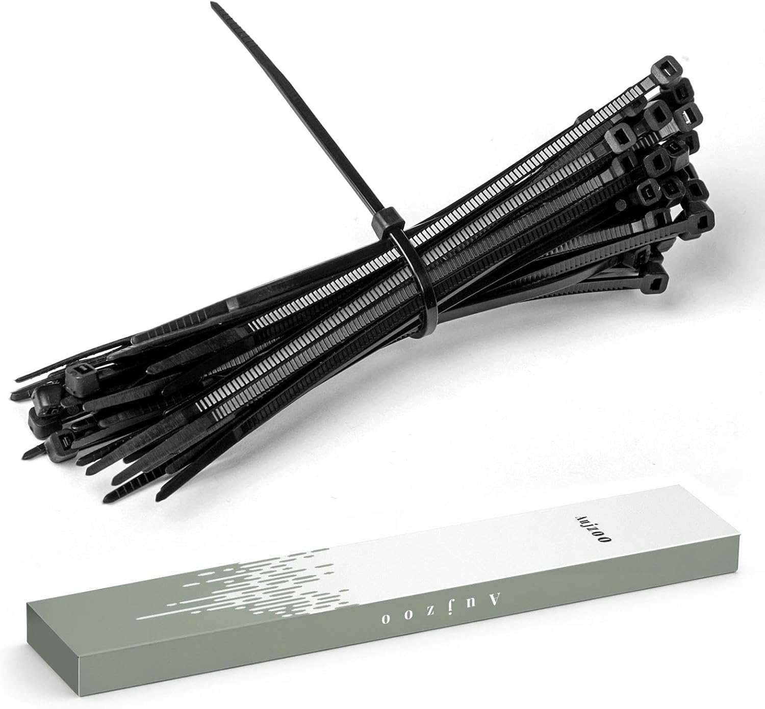 Black Cable Ties 300mm x 3.6mm, 40 Pack PA66 Nylon Zip Ties, UV Resistant Self Locking Tie Wraps with 18kg Tensile Strength, Temperature Resistant -20°C to +80°C for Home, Garden, Office and DIY