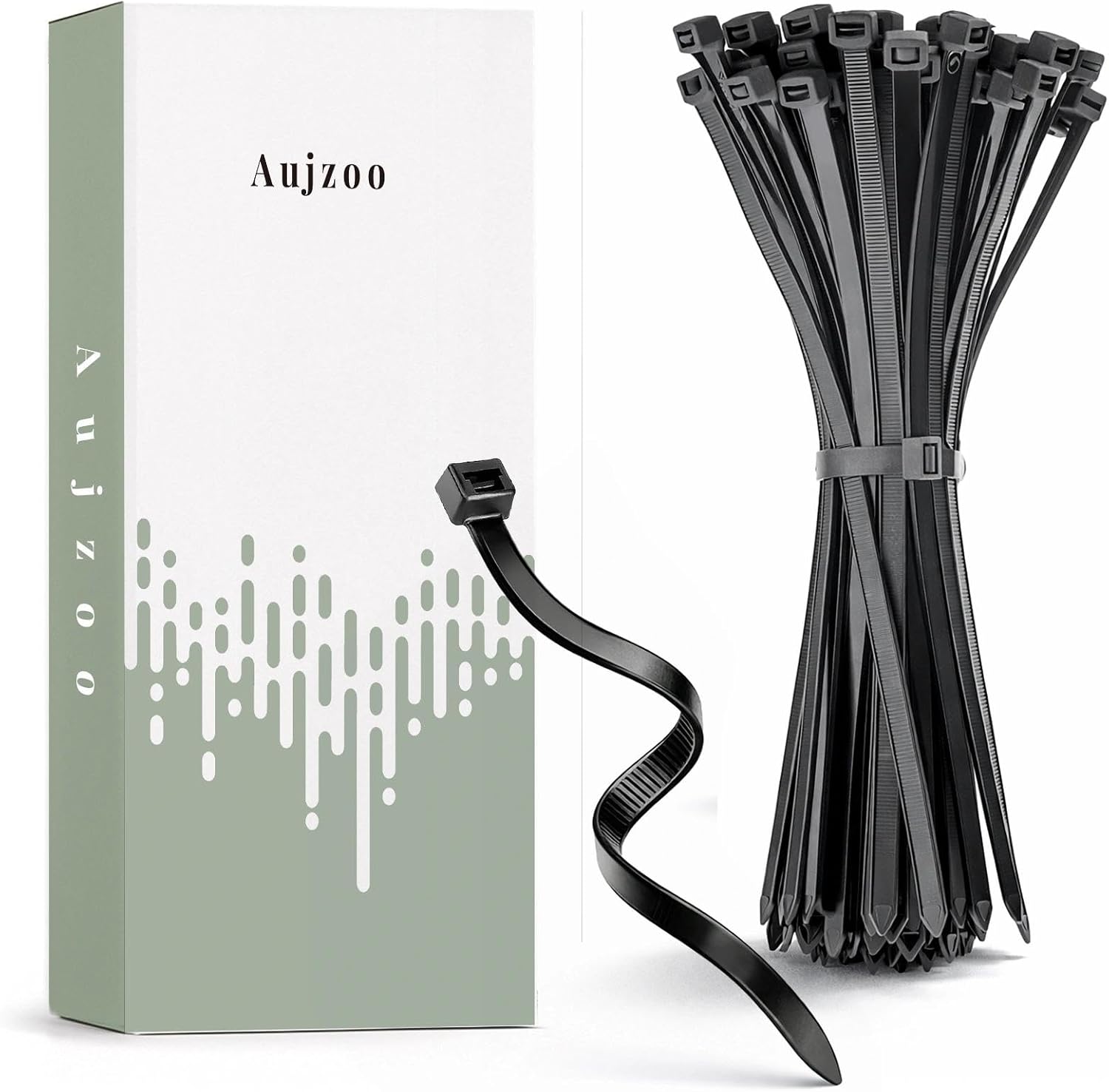 Black Cable Ties 120mm x 2.5mm, 100 Pack PA66 Nylon Zip Ties, UV Resistant Small Self Locking Tie Wraps with 8kg Tensile Strength for Cable Management, Home, Office and DIY