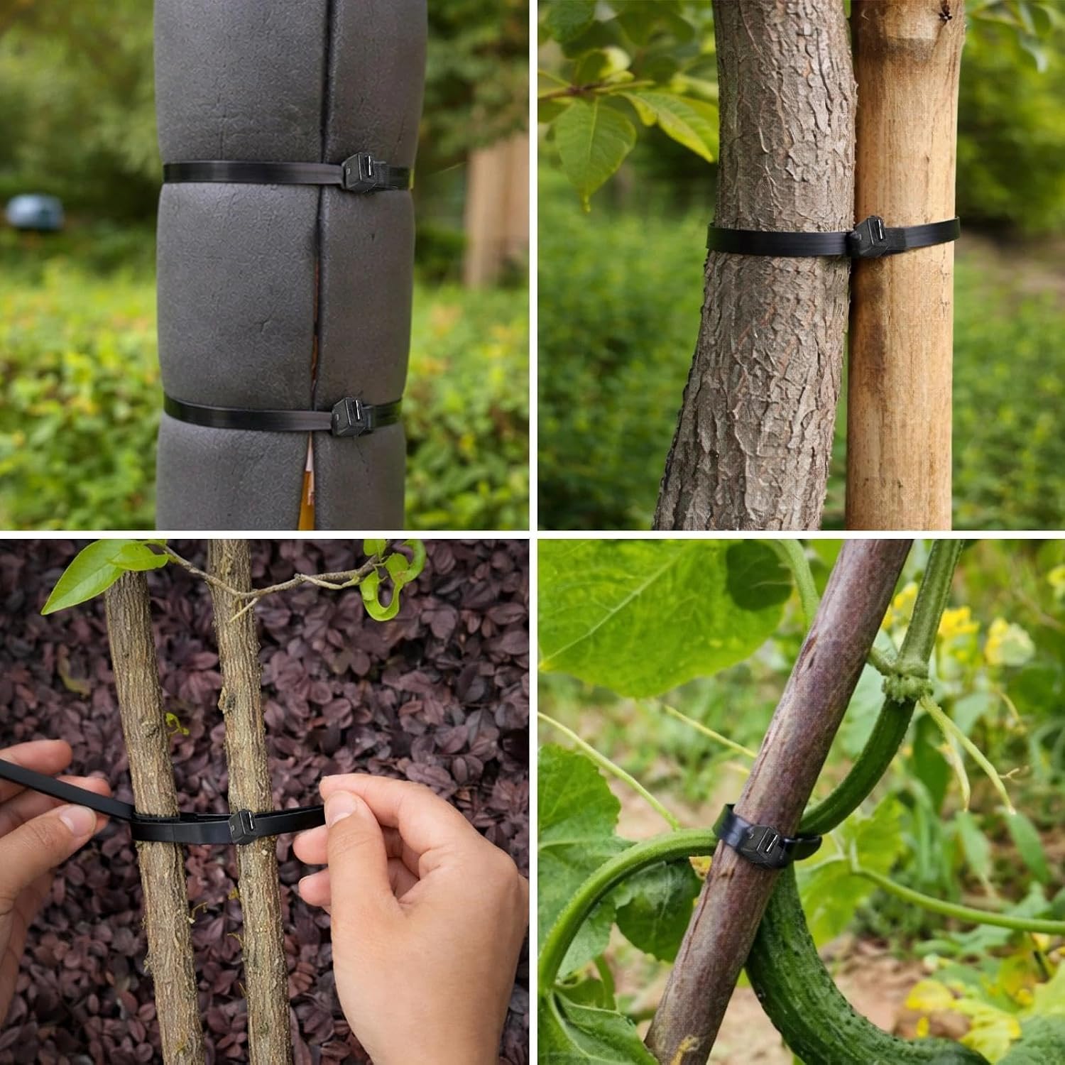 Black Cable Ties 300mm x 3.6mm, 40 Pack PA66 Nylon Zip Ties, UV Resistant Self Locking Tie Wraps with 18kg Tensile Strength, Temperature Resistant -20°C to +80°C for Home, Garden, Office and DIY